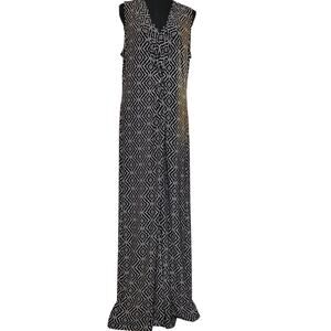 Tommy Bahama Caldera Canyon Geometric Dot Print Slinky Twist Front Maxi Dress✨️L